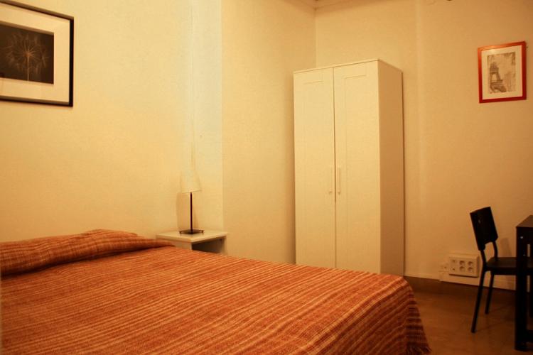Large double bedroom in spacious apartment near Passeig de Gracia