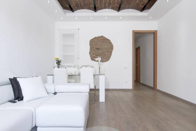 The sitting area and the dining area