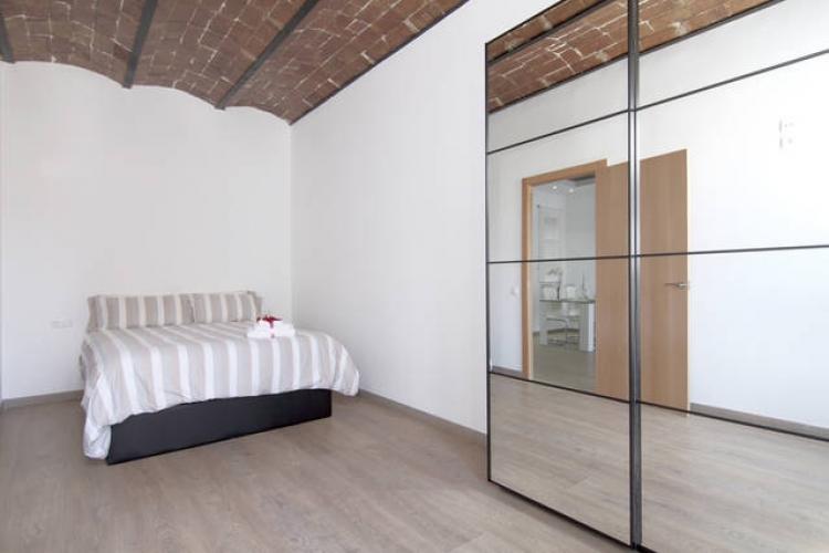 The mirror closet in modern style, perfectly combines with this classical interior design from modernist epoque