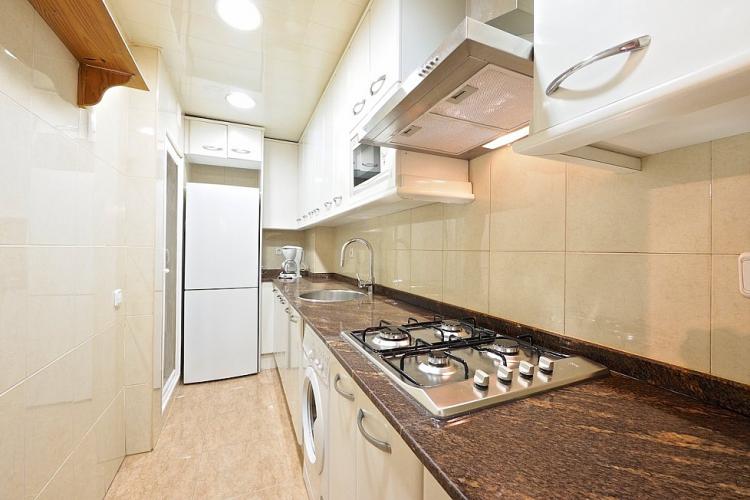 The apartment also comes with a large separate kitchen.