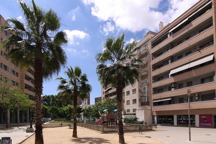 A nearby plaza in Hospitalet.