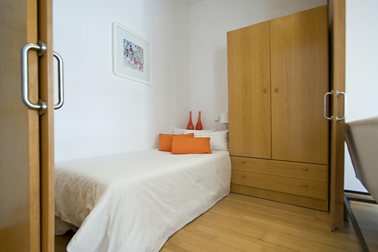 The single bedroom is both comfortable and spacious with plenty of room for storage.
